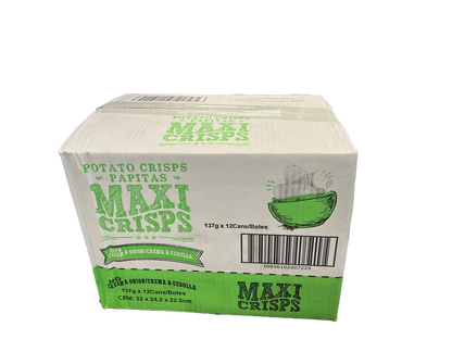 137g x 12 SOUR CREAM AND ONION MAXI CRISPS